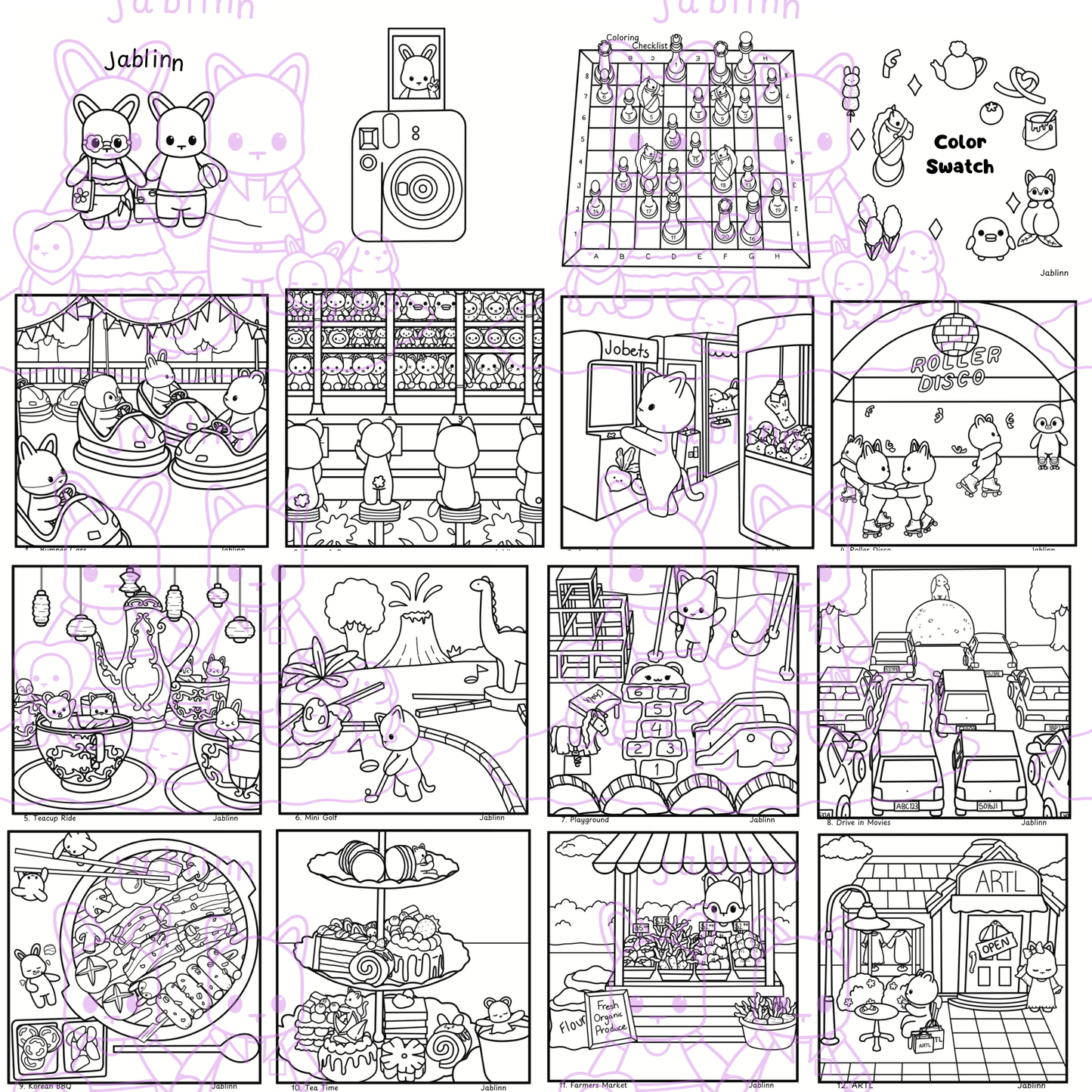 Cutesy Activities Digital Download
