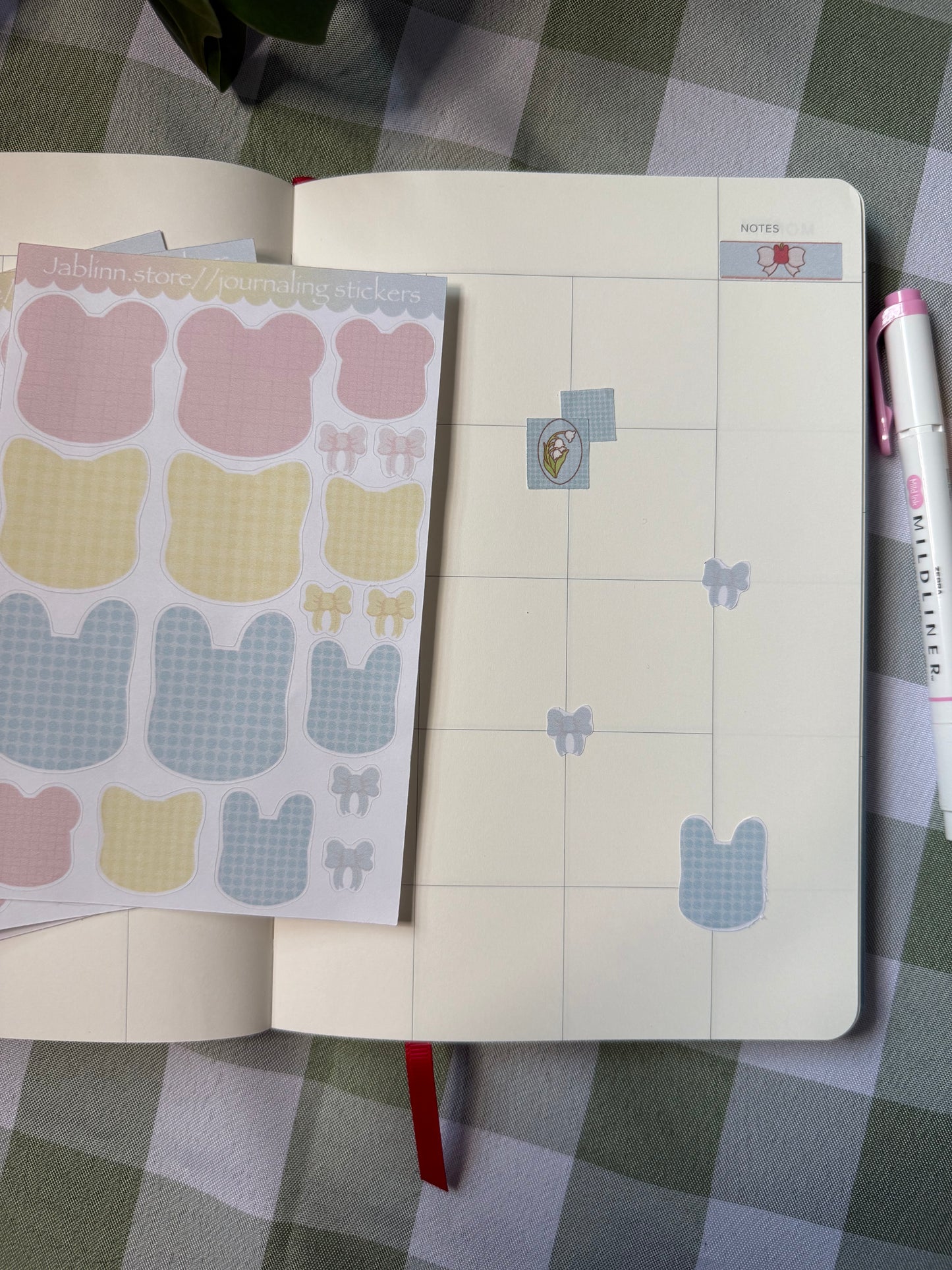 Pattern Character Journaling Stickers