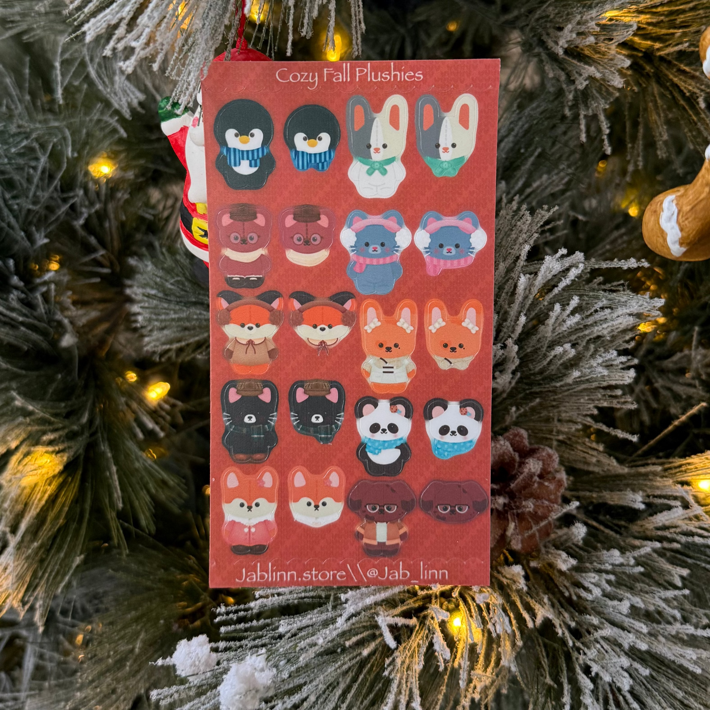 Cozy Fall plushies Sticker Sheet