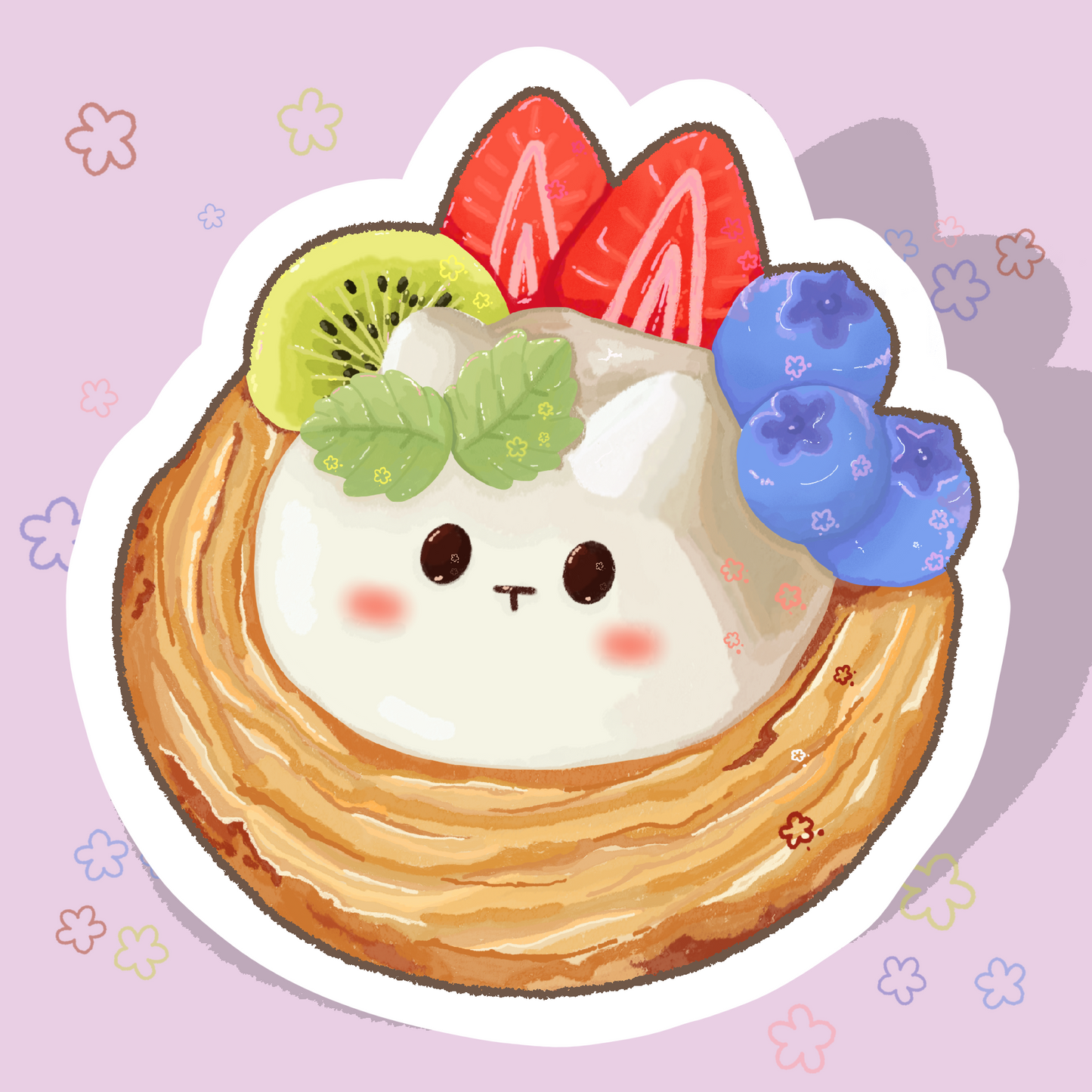 Bunny Egg Tart Sticker