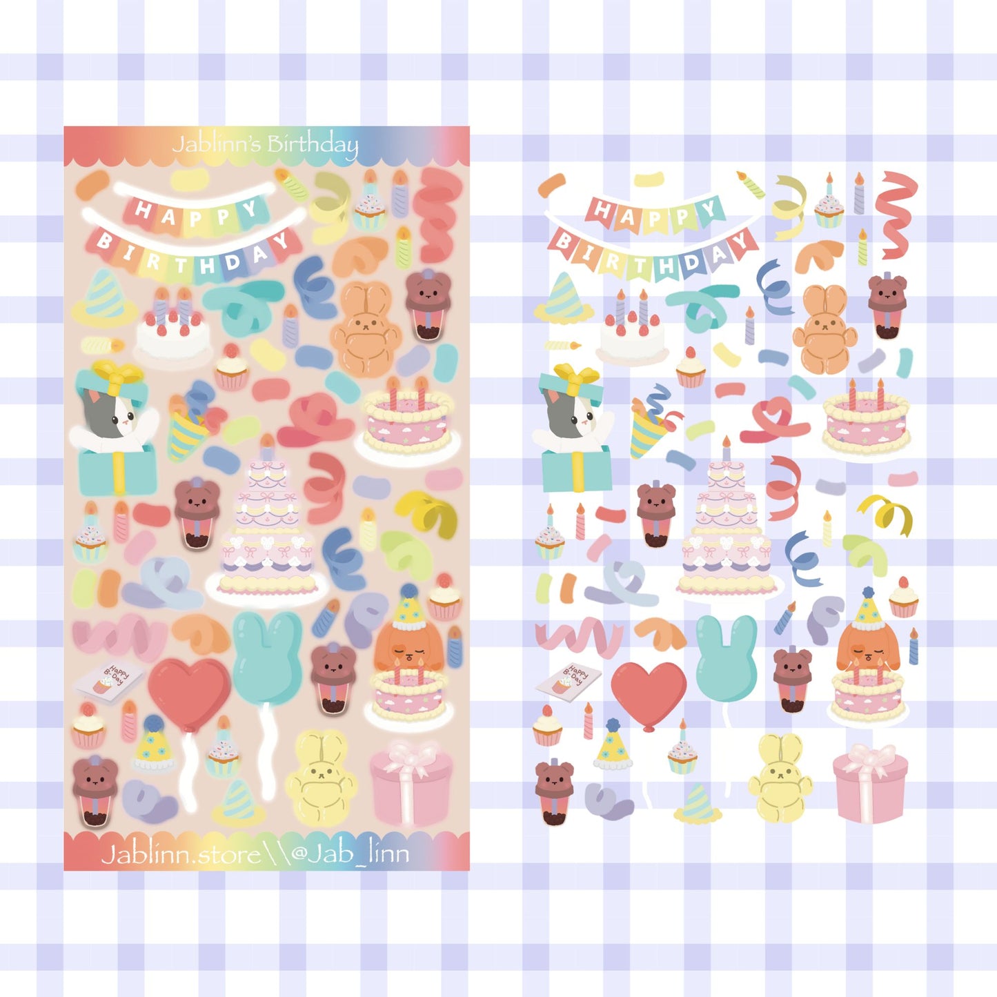 Jablinn's Birthday Sticker Sheet