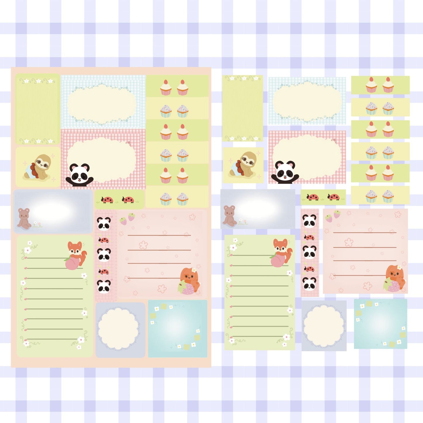 Cute Pattern Sticker Sheet