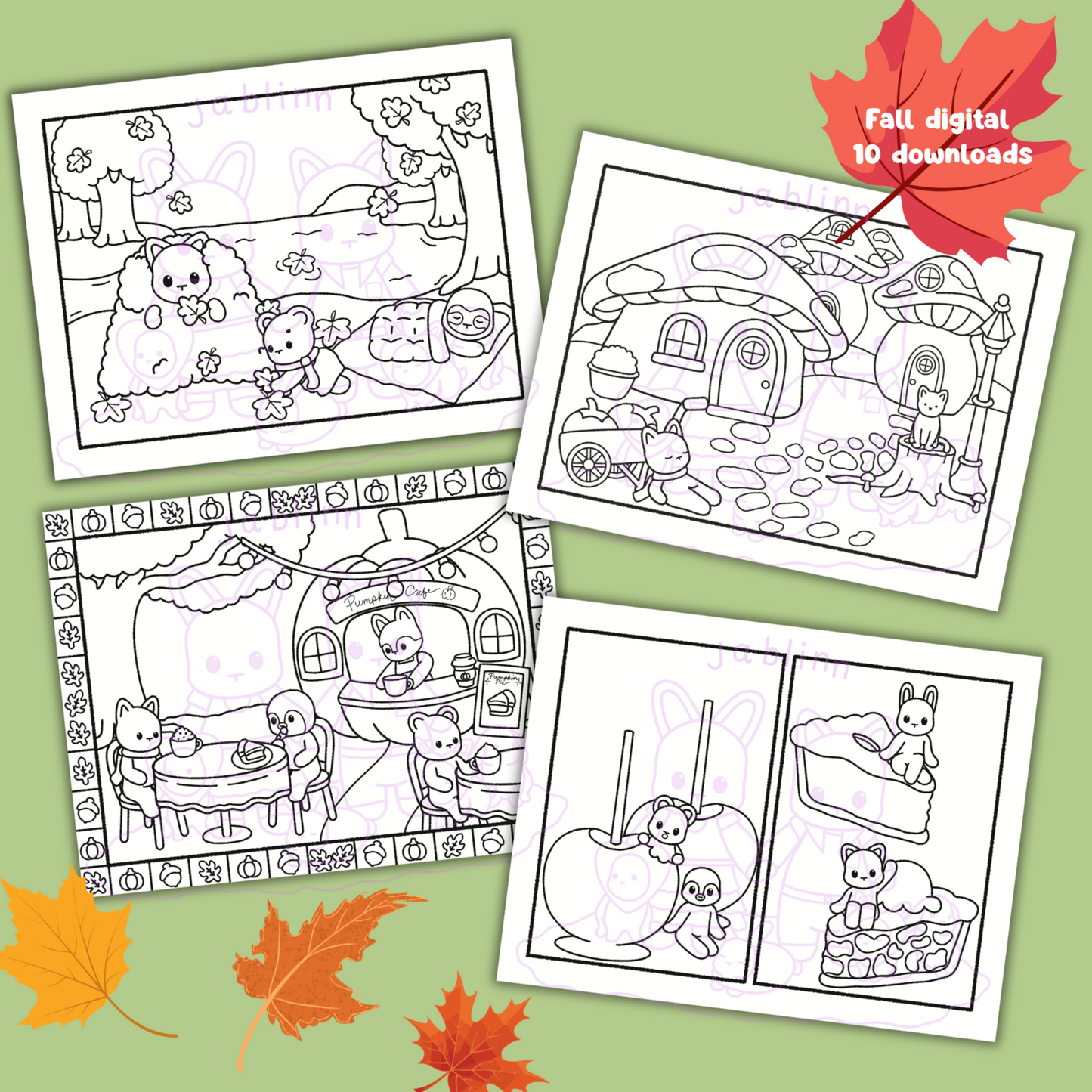Fall coloring bundle