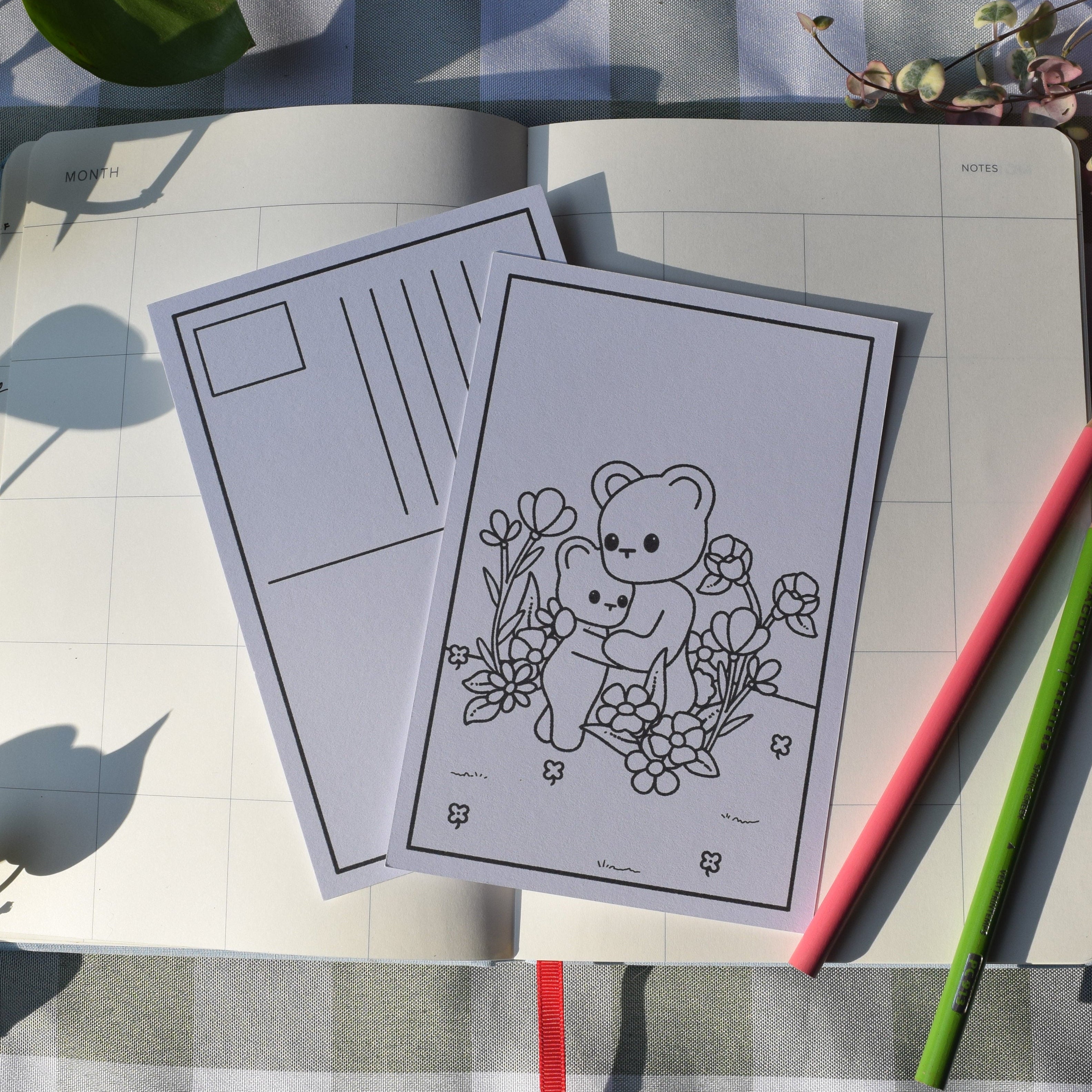 Hello Little One Colorable Note Card