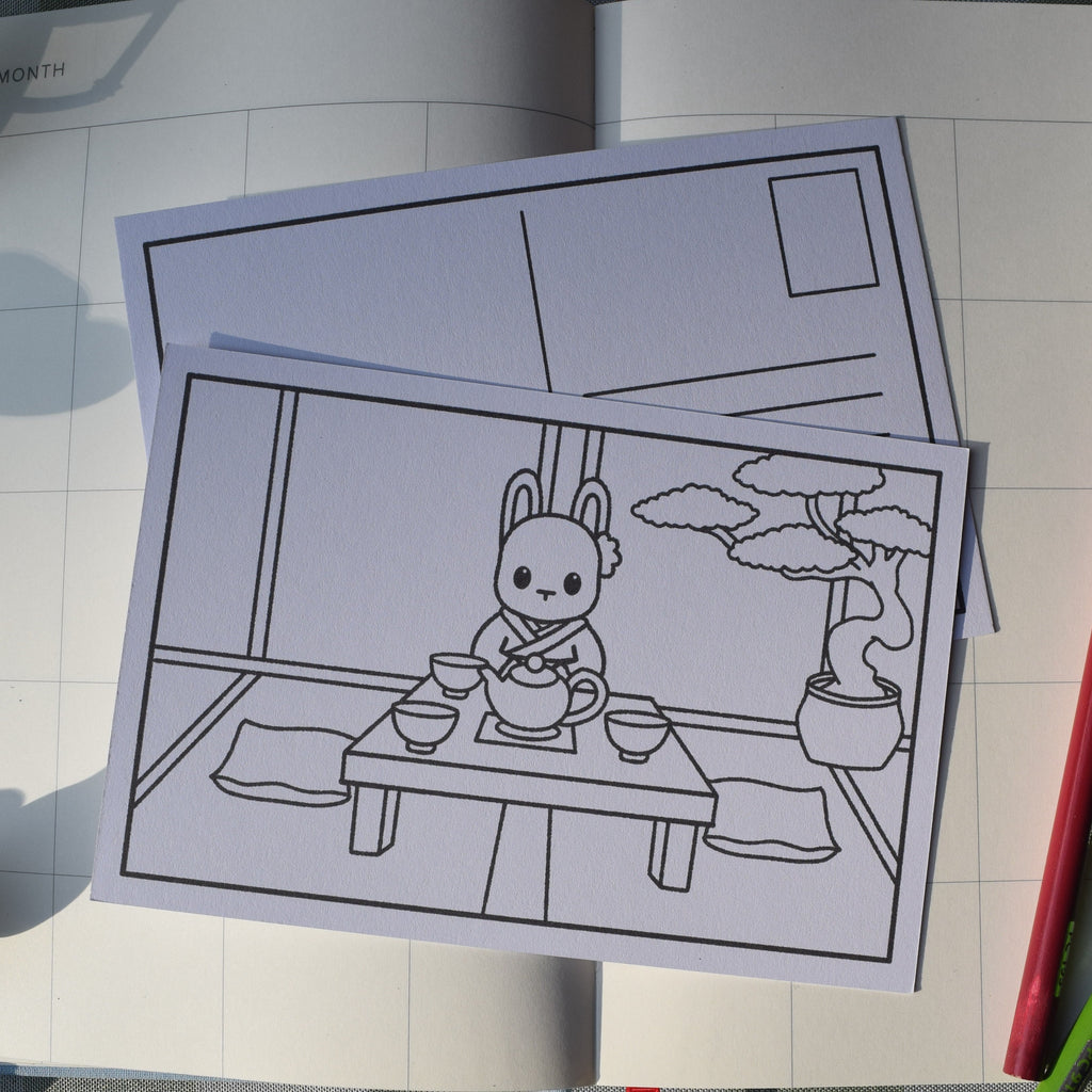 Tea Time Colorable Note Card