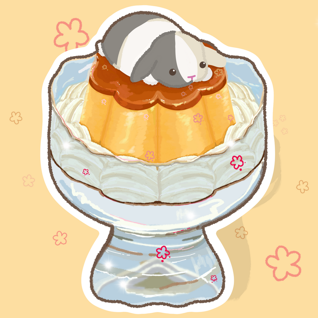 Bunny Flan Sticker