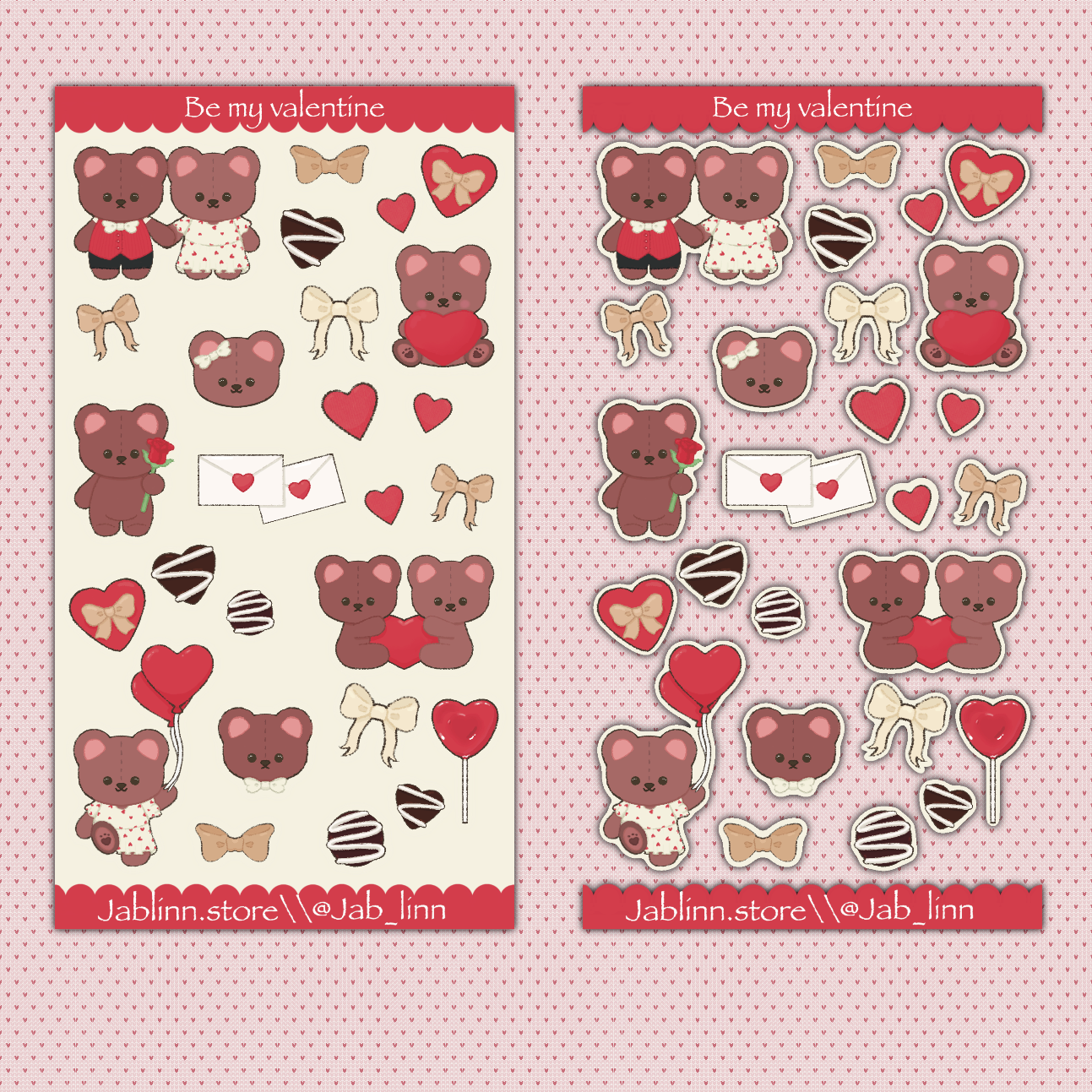 Be My Valentine Sticker Sheet