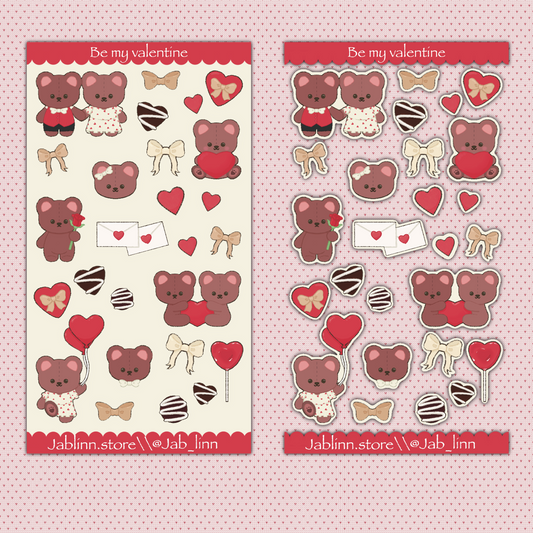Be My Valentine Sticker Sheet