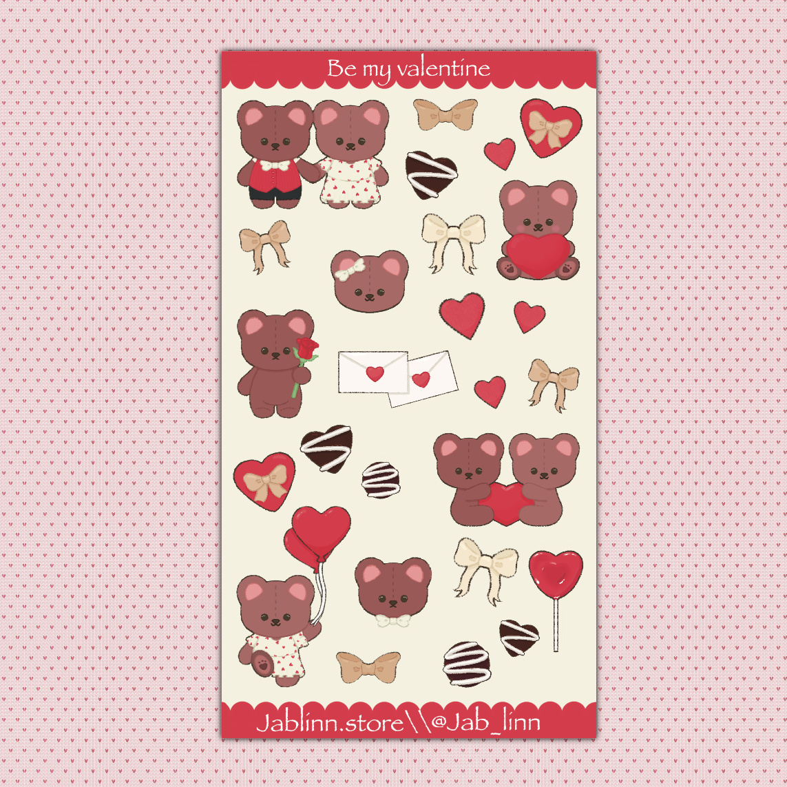 Be My Valentine Sticker Sheet