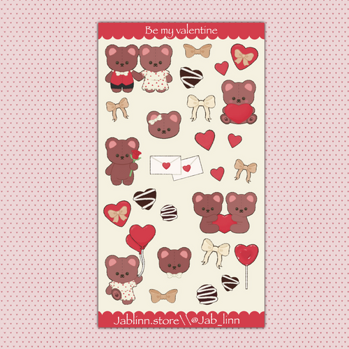 Be My Valentine Sticker Sheet