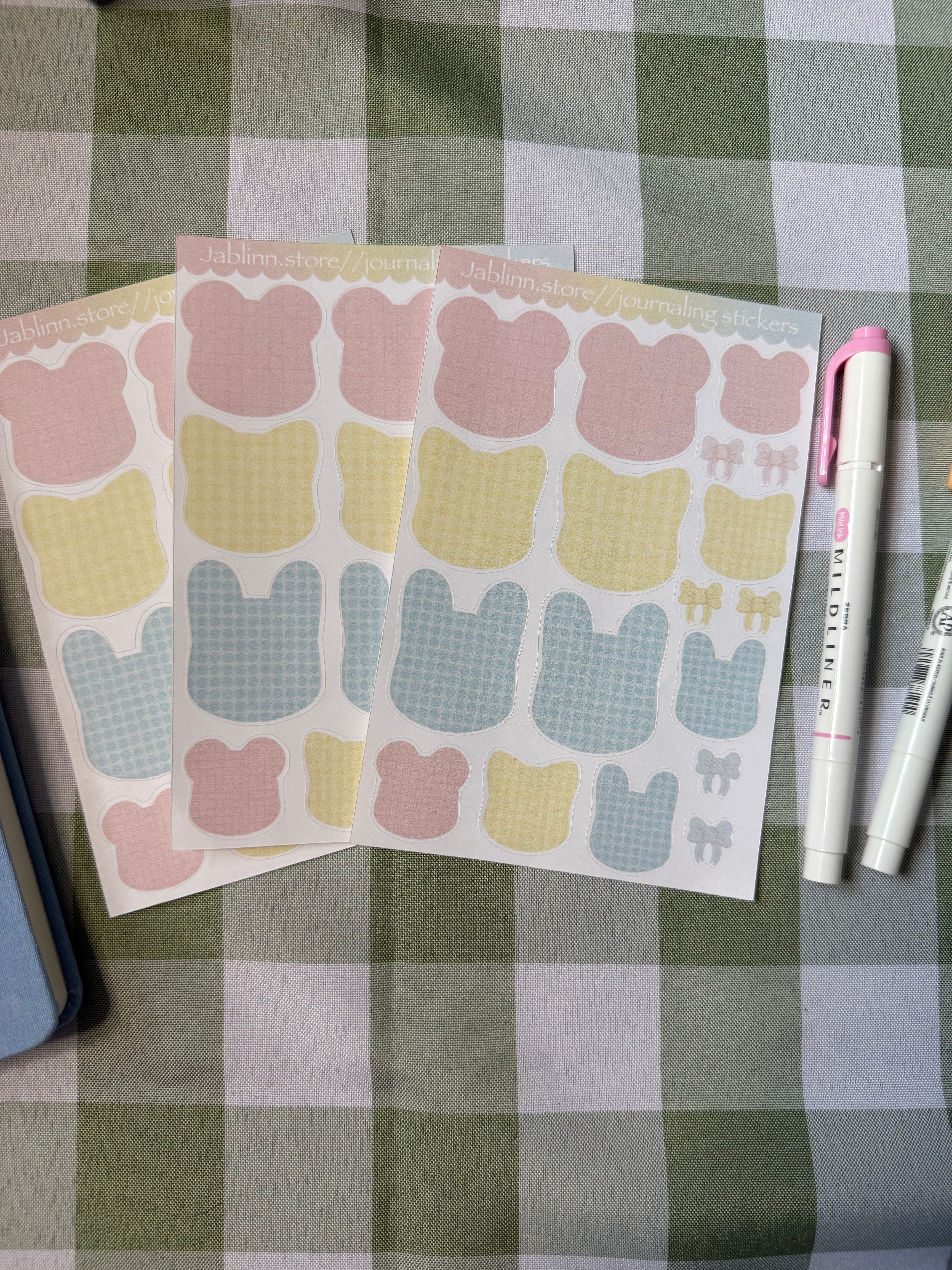 Pattern Character Journaling Stickers