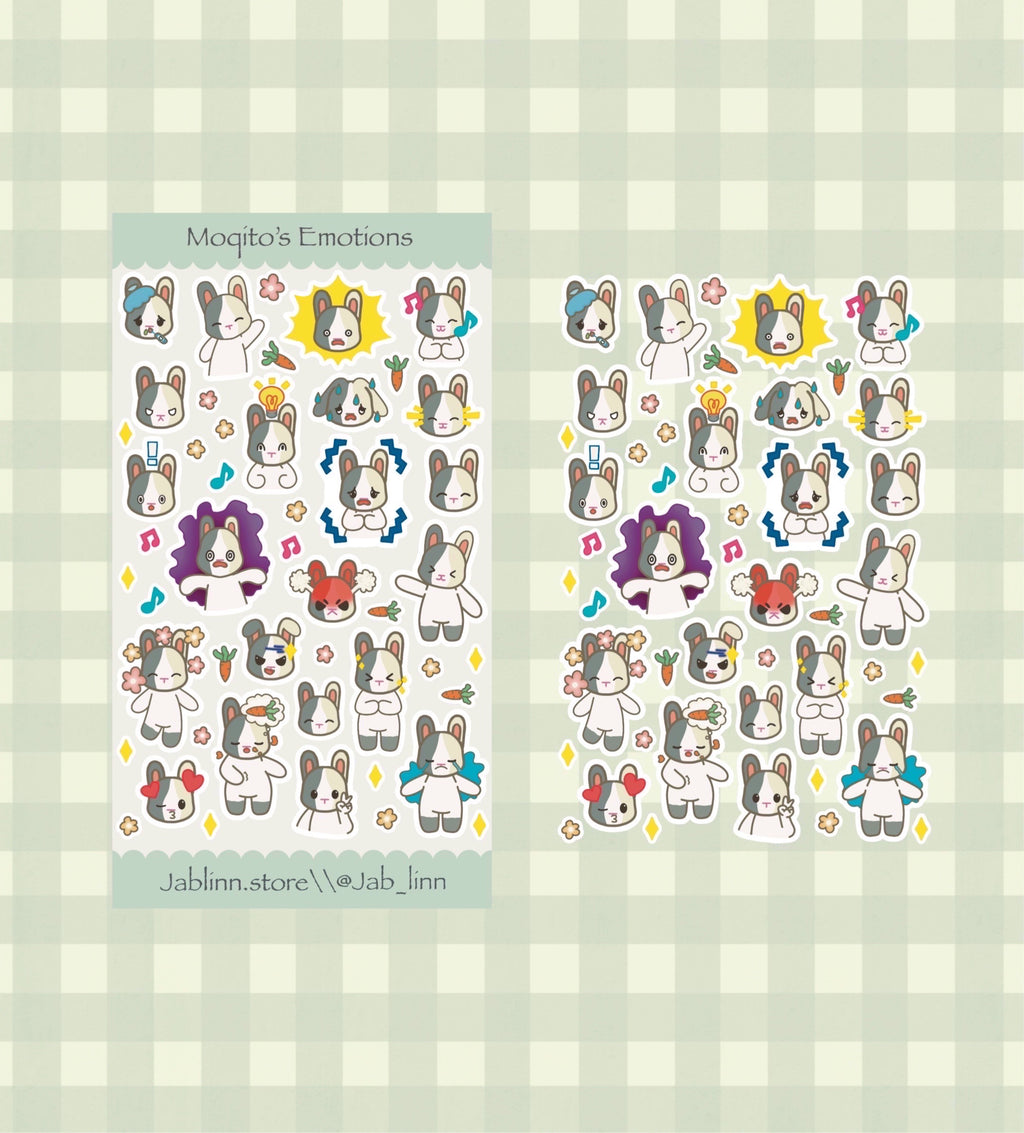 Moqito's Emotions Sticker Sheet