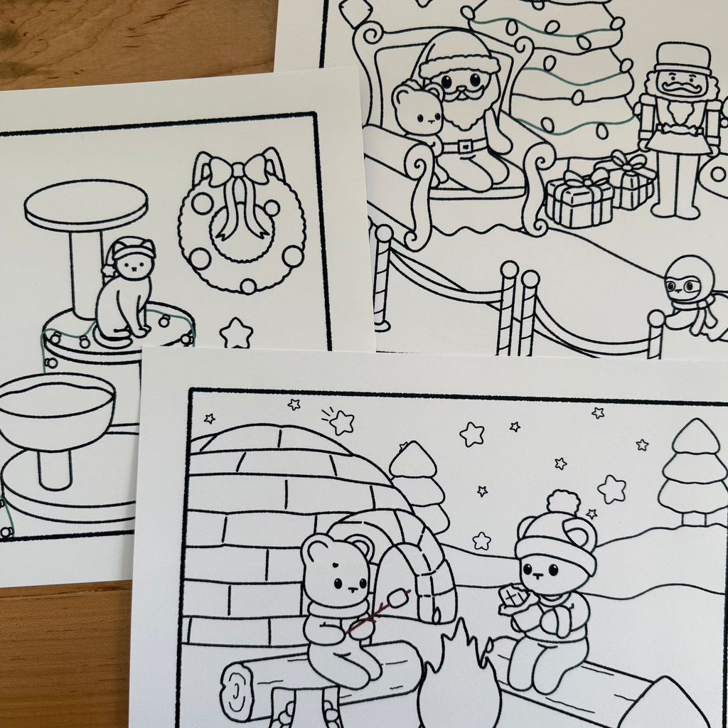 Winter coloring bundle