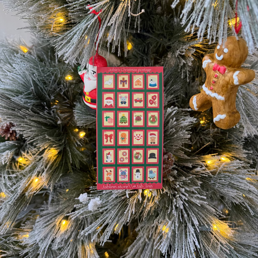 Jobie's Christmas Postage Sticker Sheet