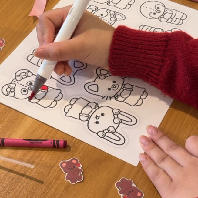 Valentine's Character Cutouts Digital Download