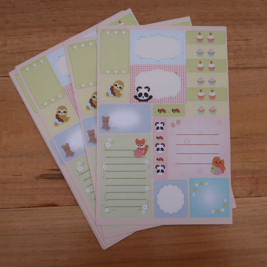 Cute Pattern Sticker Sheet