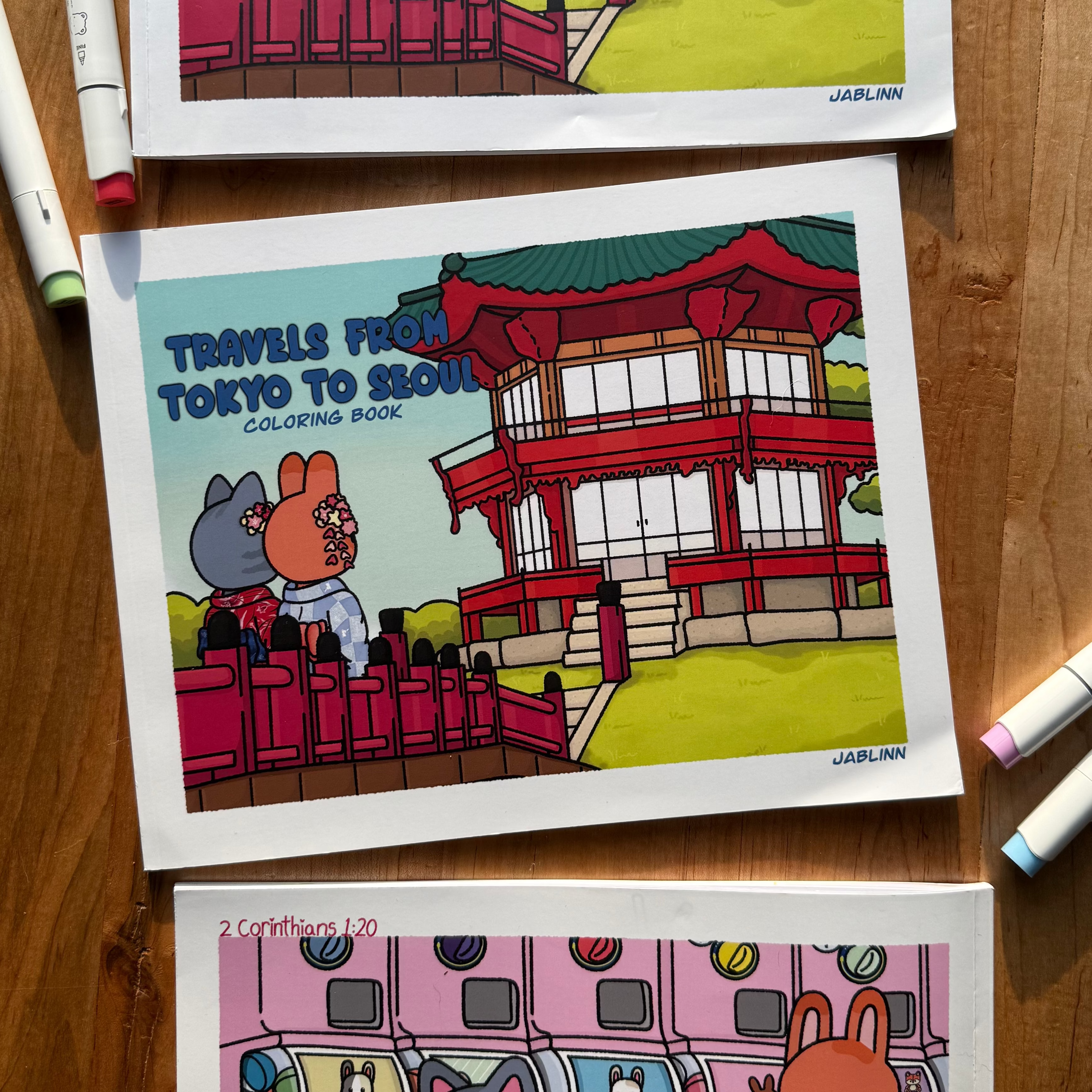 Travels From Tokyo To Seoul Coloring Book