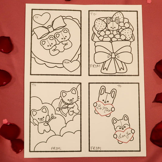 Tear and Share Colorable Note Cards