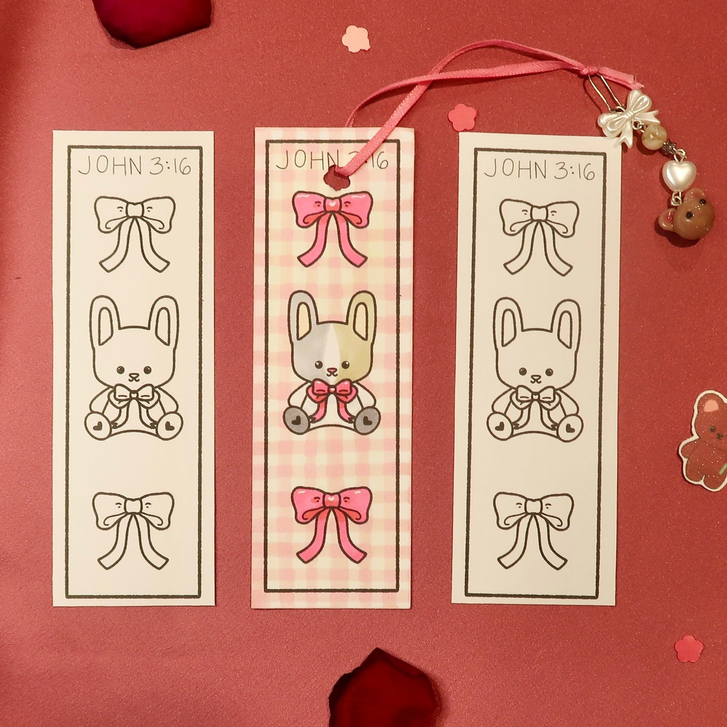 Coquette Bunny Bookmark