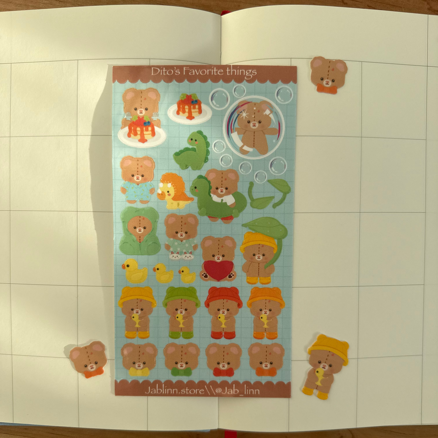 Dito's Favorite Things Sticker Sheet