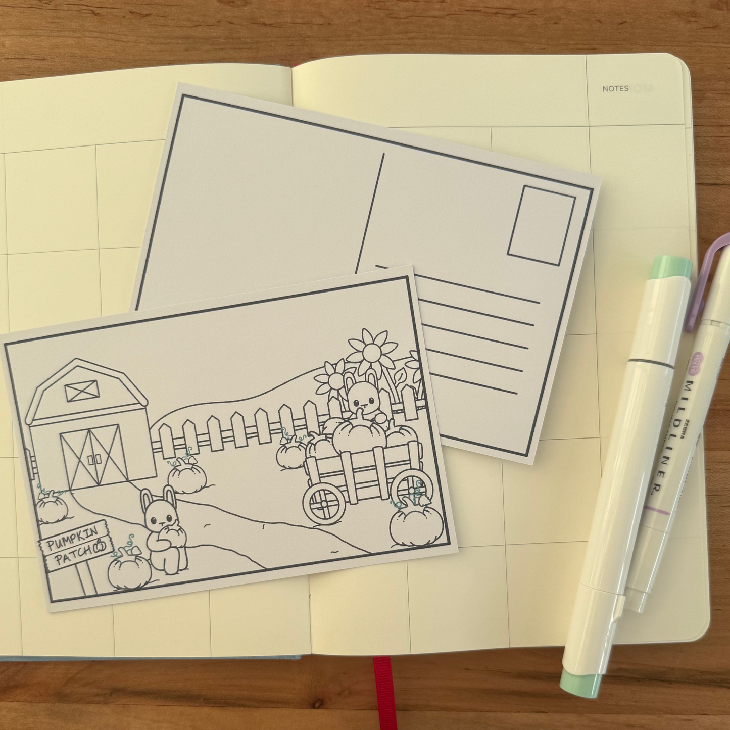 Pumpkin Patch Colorable Note Card