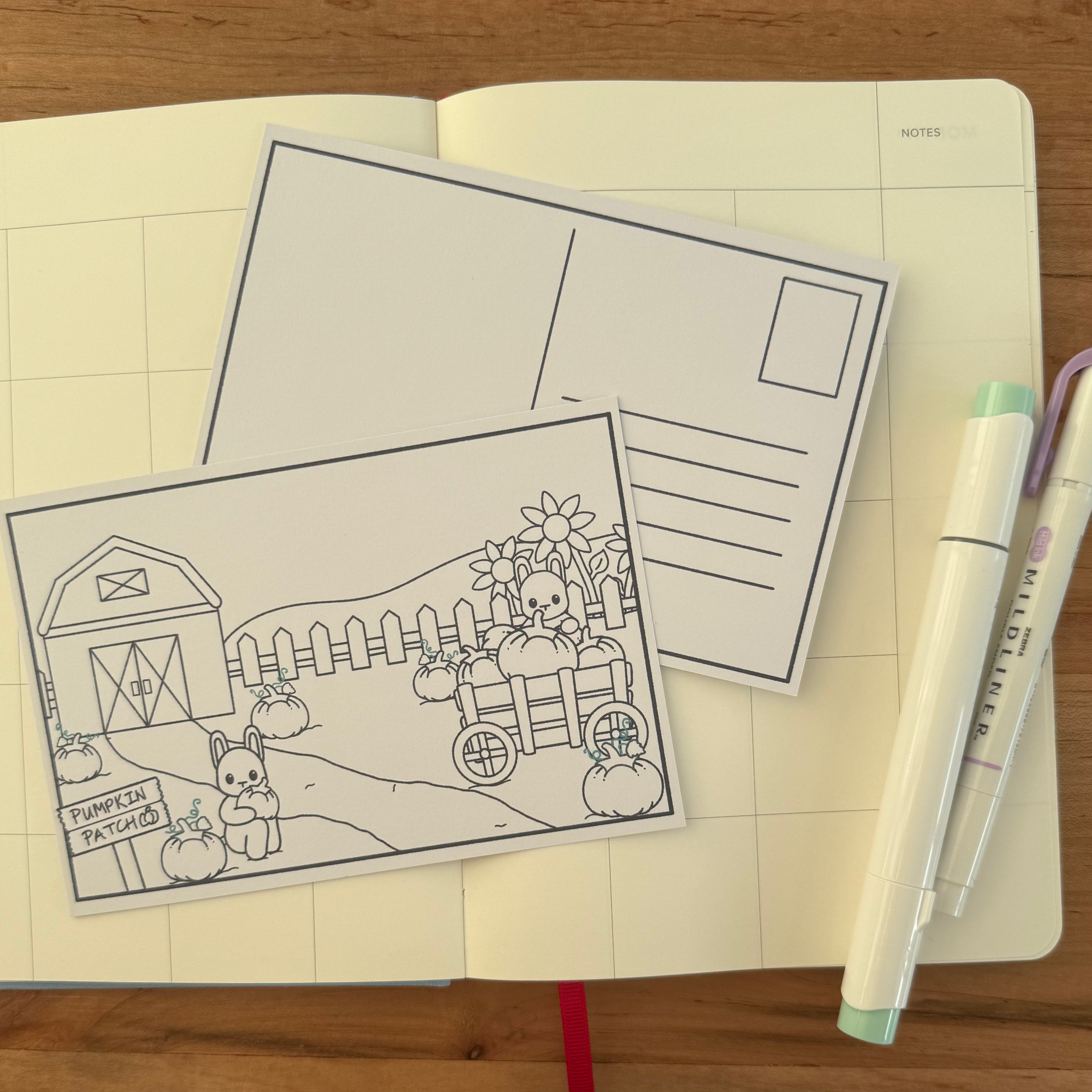 Pumpkin Patch Colorable Note Card