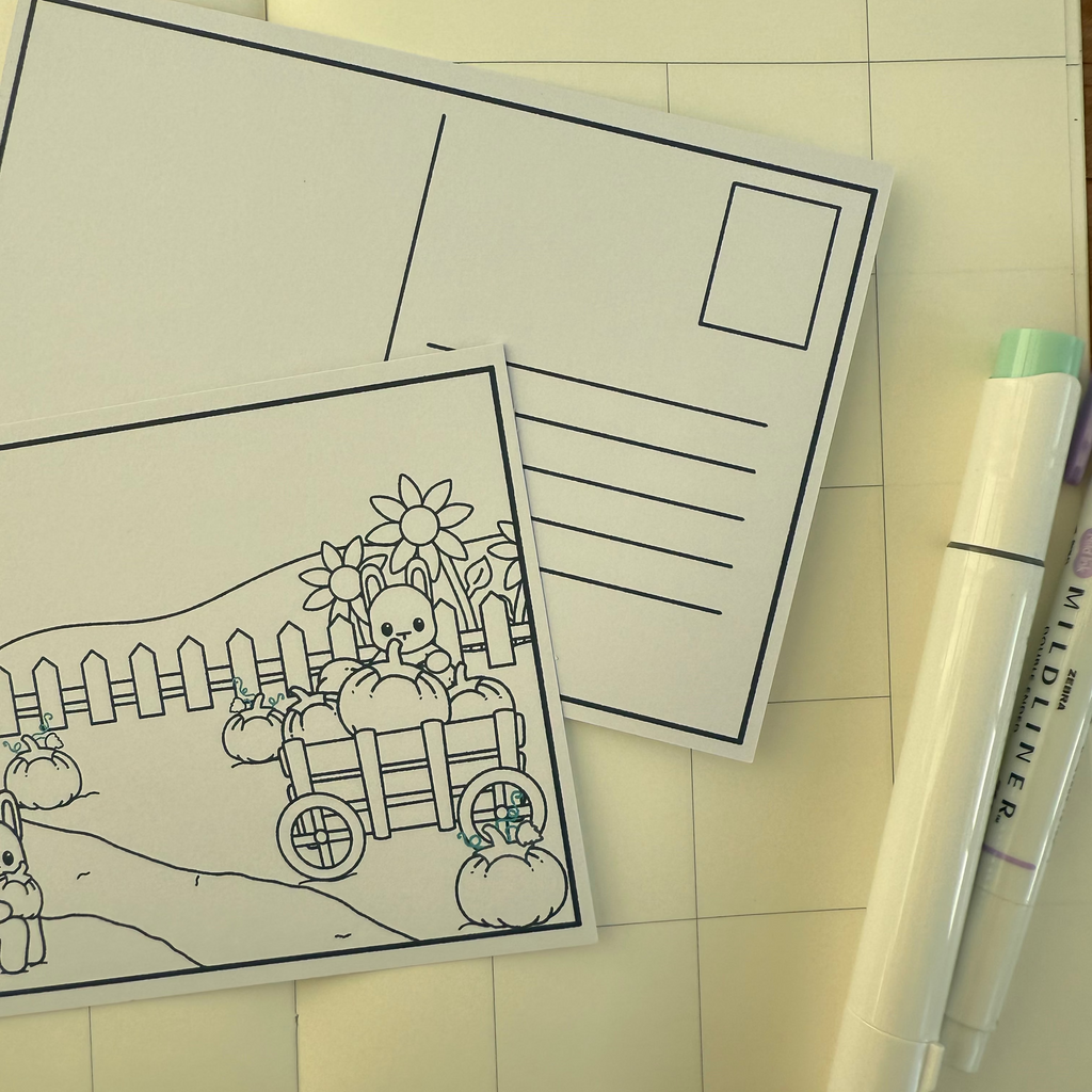 Pumpkin Patch Colorable Note Card