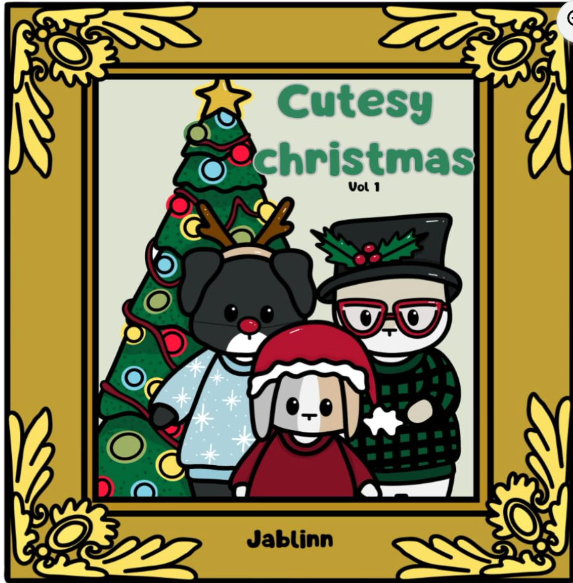 Cutesy Christmas Coloring Book (ON AMAZON)