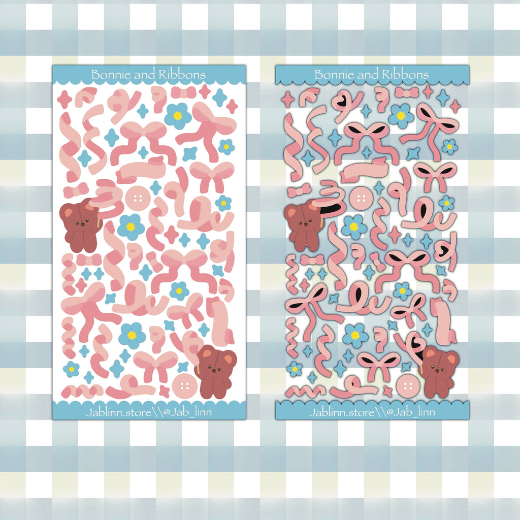 Bonnie and Ribbons Sticker Sheet