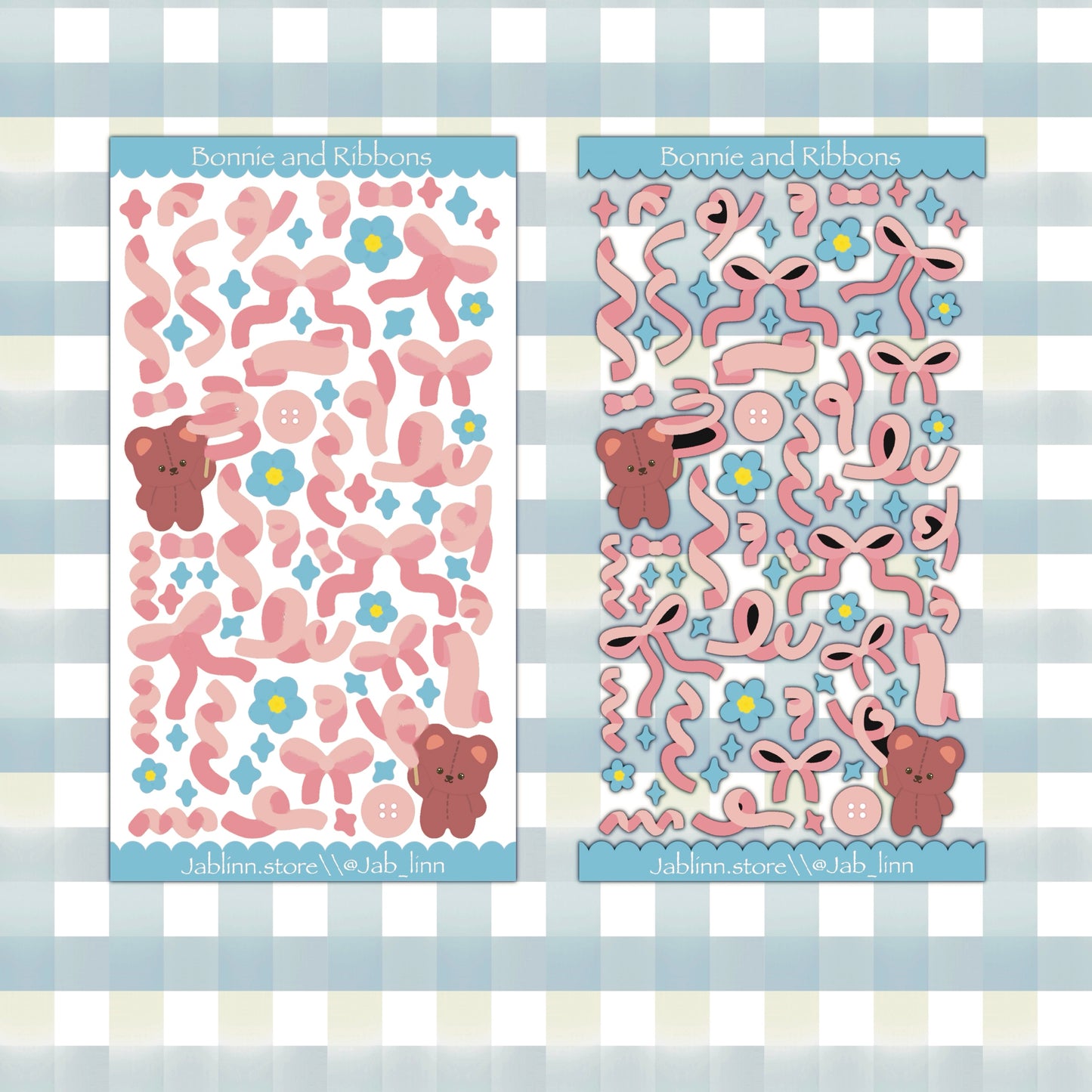 Bonnie and Ribbons Sticker Sheet