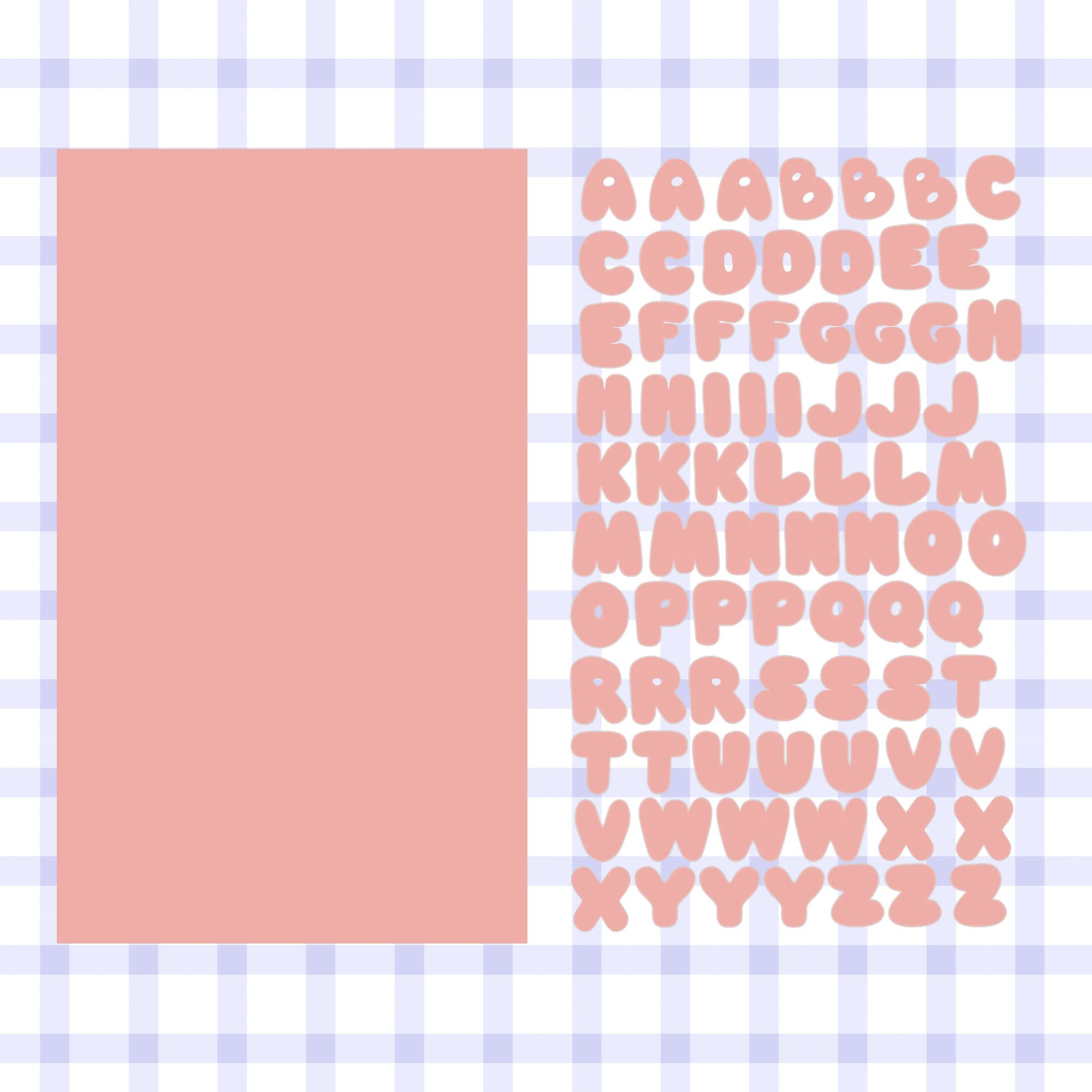 Letter Sticker sheet