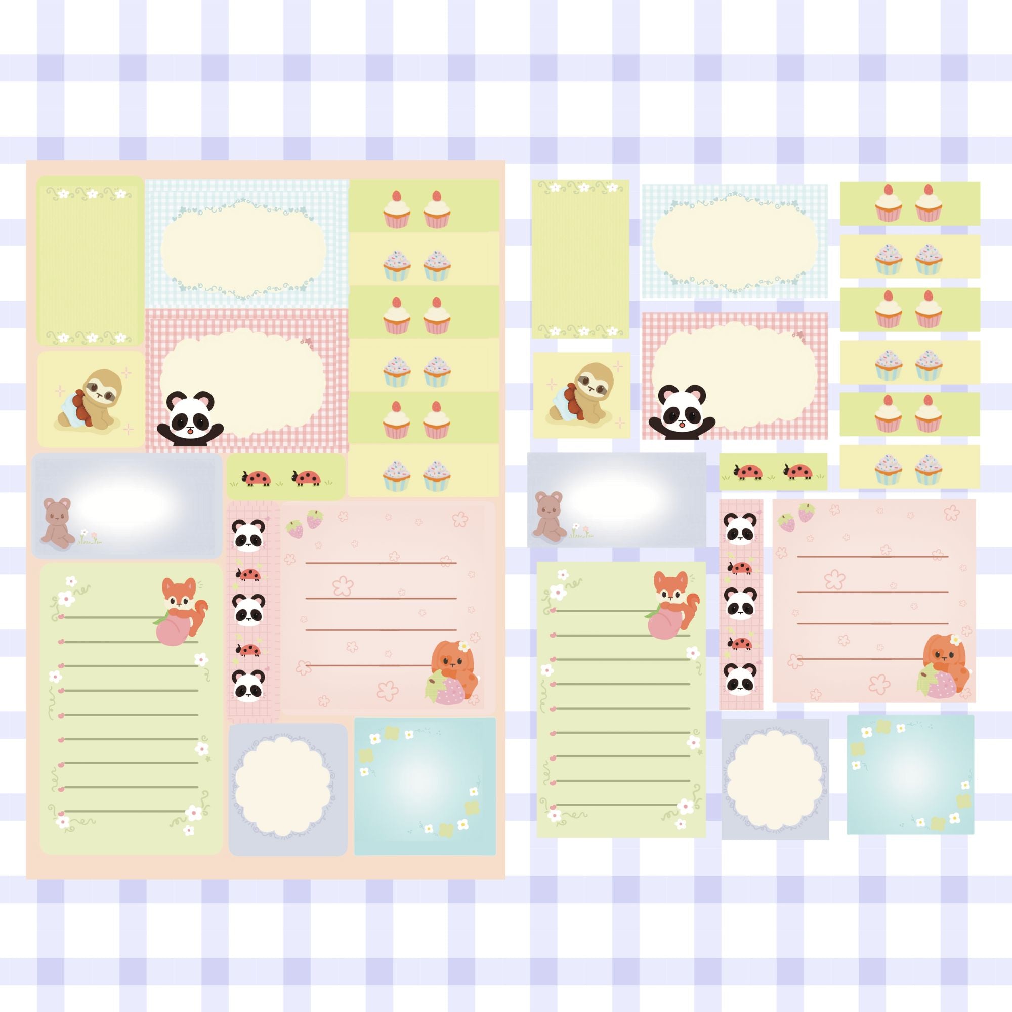 Cute Pattern Sticker Sheet