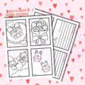 Tear and Share Colorable Note Cards Digital Download